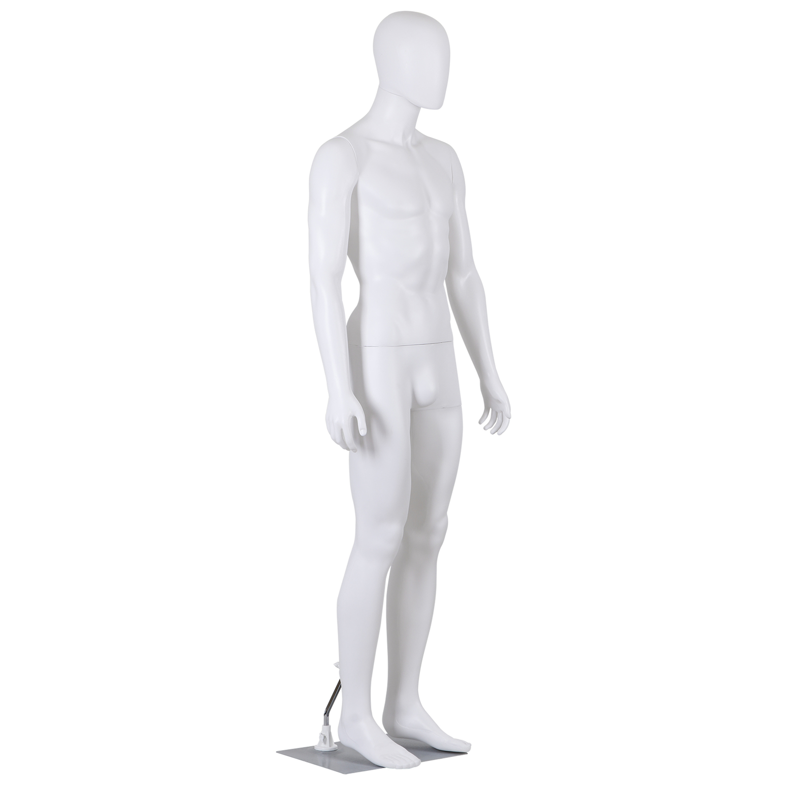 Male Mannequin Dress Form 73″ Adjustable Stand w/Base White Mannequin Full Body