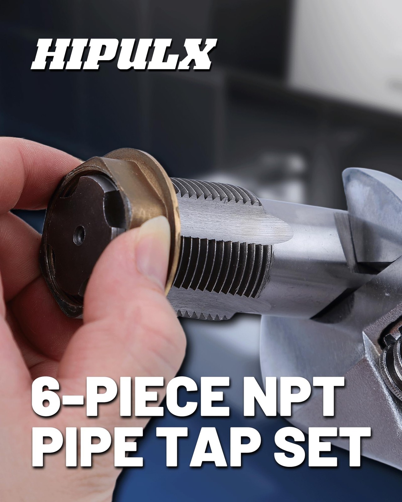 1/8″, 1/4″, 3/8″, 1/2″, 3/4″, 1″ NPT Tap Set, GCr15 Threading Plumbing Tap Se…