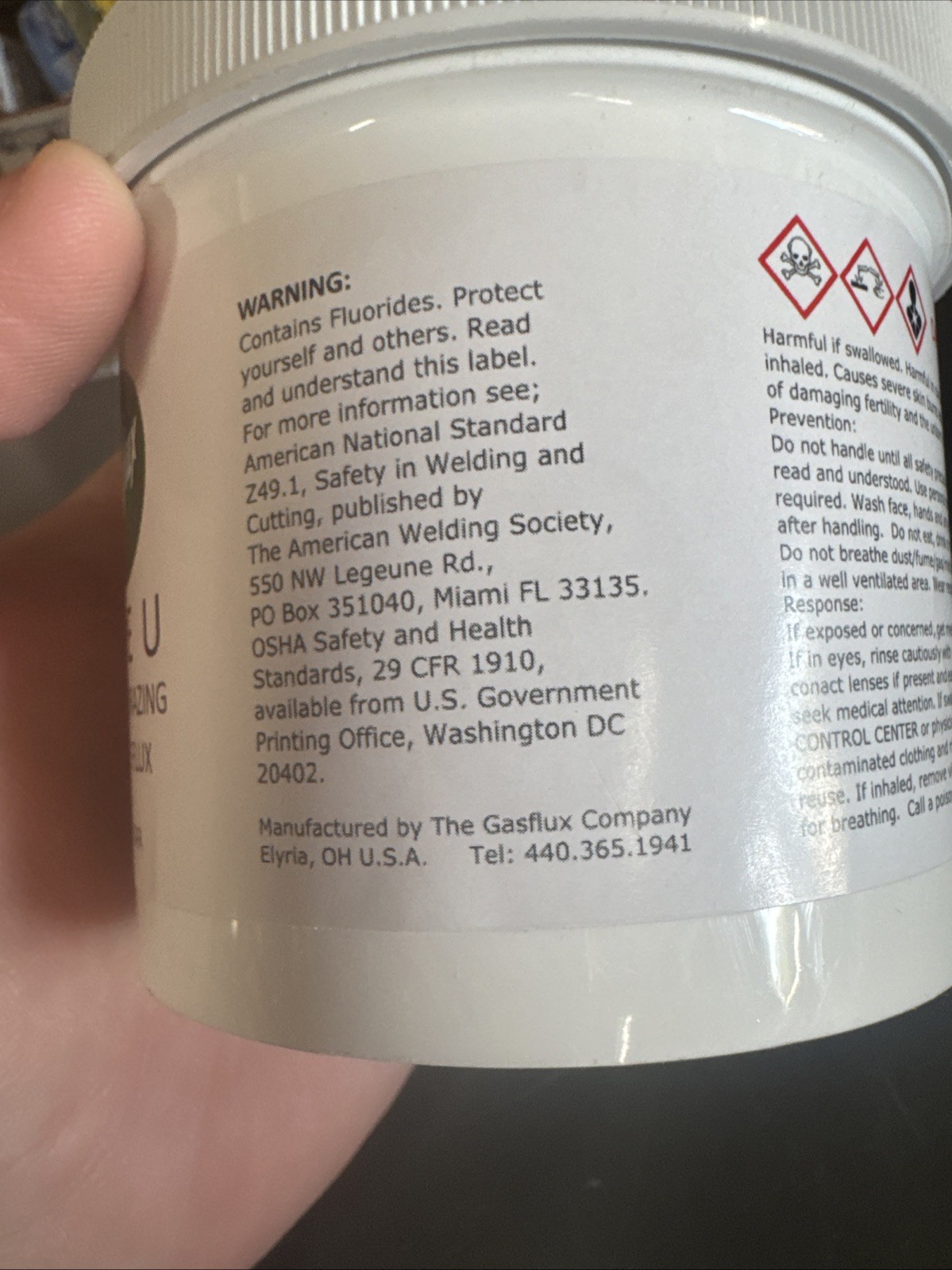 Gadfly’s Type U Silver Brazing Paste Flux 1 LB jar Type FB3-A 3410 Type B