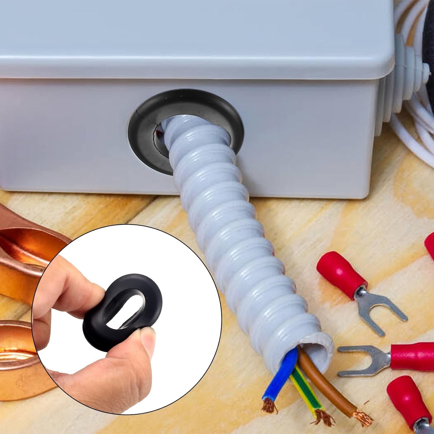 300Pcs Rubber Grommets Kit 8 Sizes 1/4 to 1 Inch