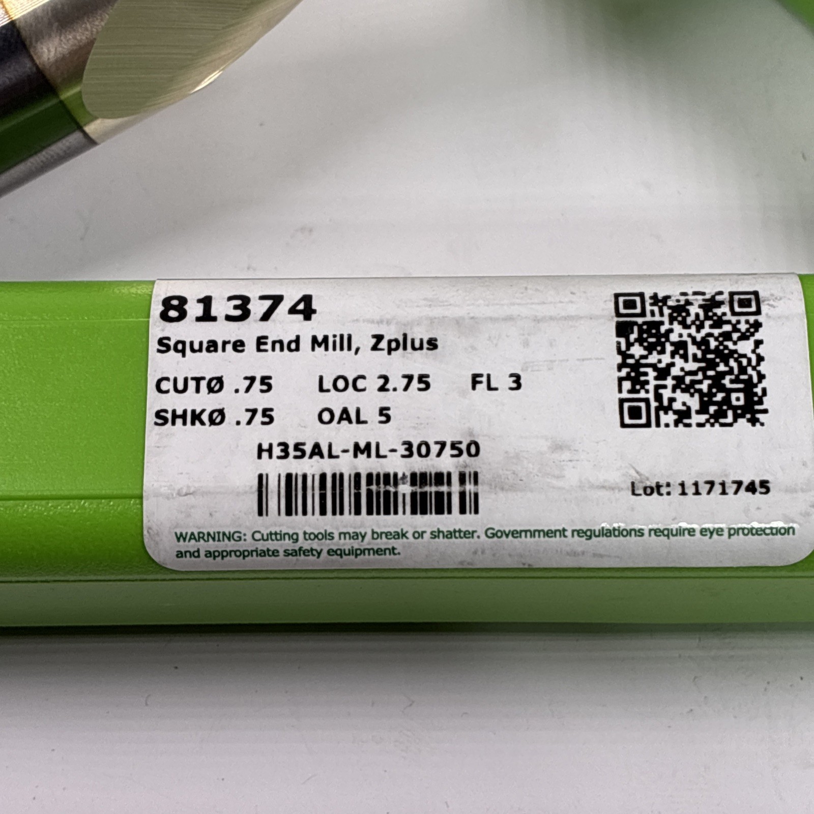 Helical 3/4″ x 3/4 x 2-3/4 x 5 SQ Solid Carbide 3FL EndMill Zplus 81374 NEW
