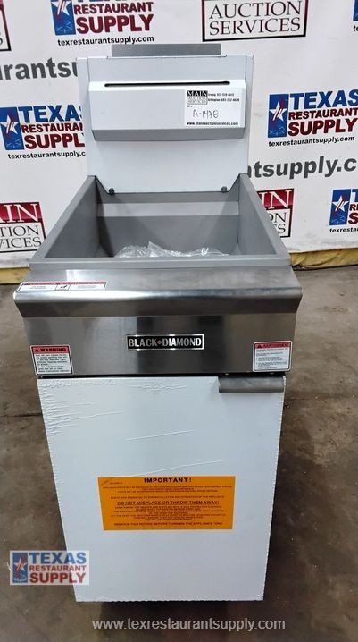 Black Diamond 40Lbs Natural Gas Deep Fryer with manufacturer warranty 1 Year
