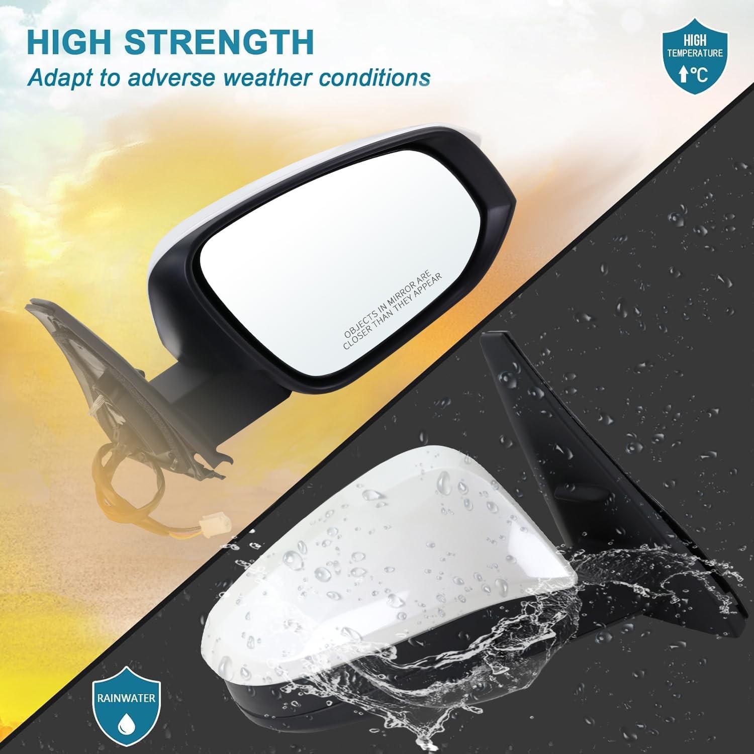 Right Passenger Side Mirror Compatible with 2014-2025 Toyota 4Runner with Manual