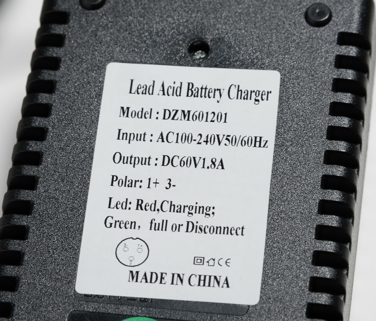 60V Volt DC Charger AV Plug f gel SLA AGM battery electric scooter economic