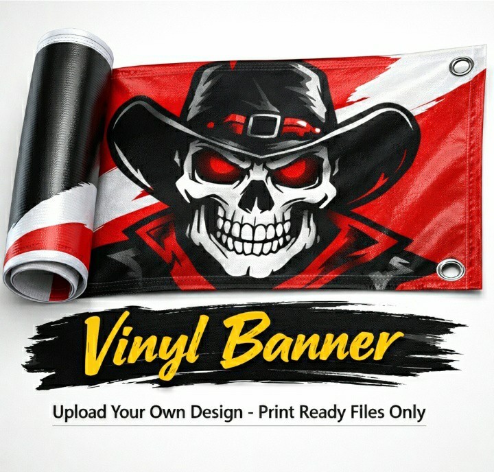 144″ x 36″ Design Ready Files Only* Vinyl Banner-Premium 13oz Matte -Grommets