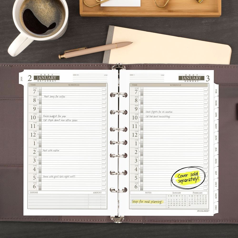 2026 At-A-Glance 481-125 Daily Monthly Planner Refill, Size 4, 5-1/2 x 8-1/2″