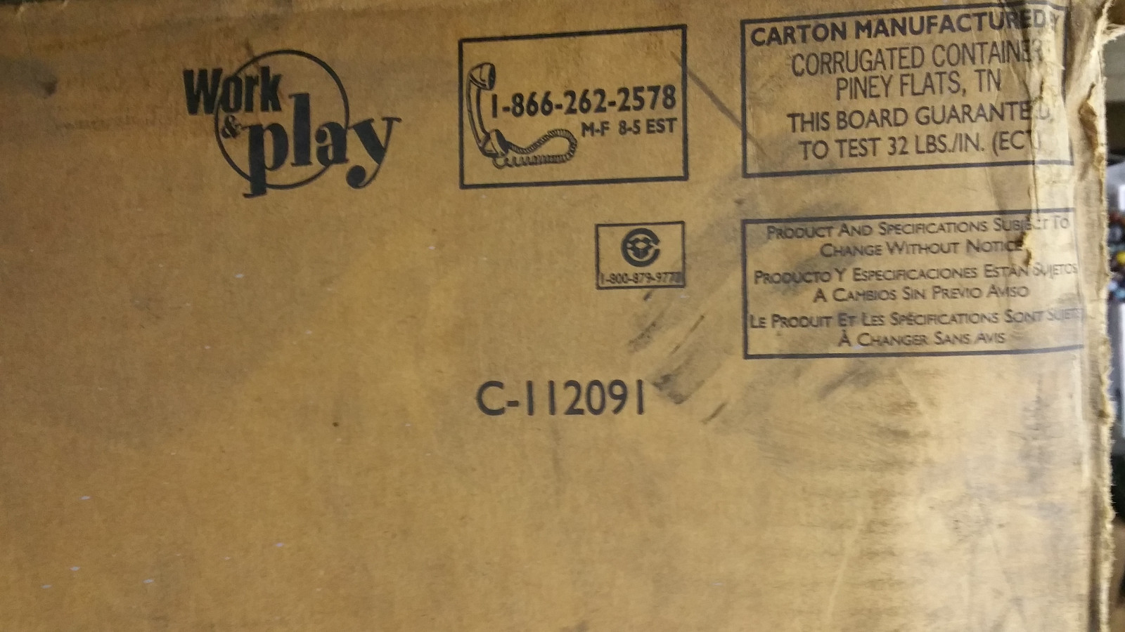 Work & Play desk HM97432, Maple Cross finish, C-112091, Assembly required