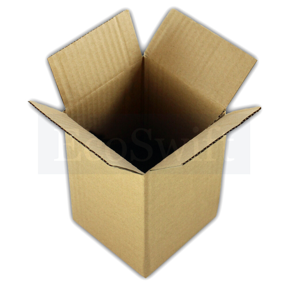 1-Box 4x4x6 EcoSwift Cardboard Packing Moving Shipping Box Corrugated Carton