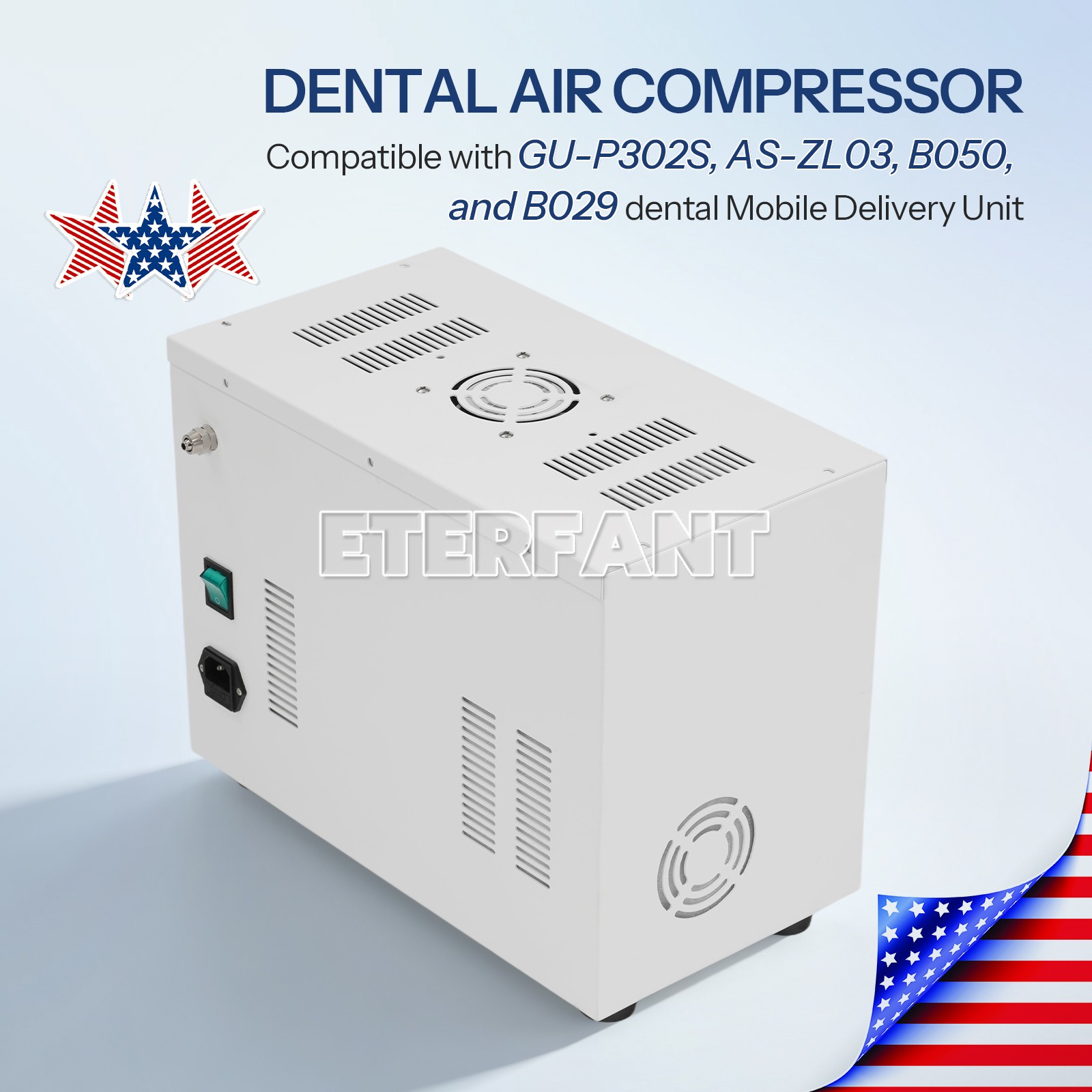 Air Compressor Silent Oil-Free Work for Dental Mobile Delivery Unit GU-P302S