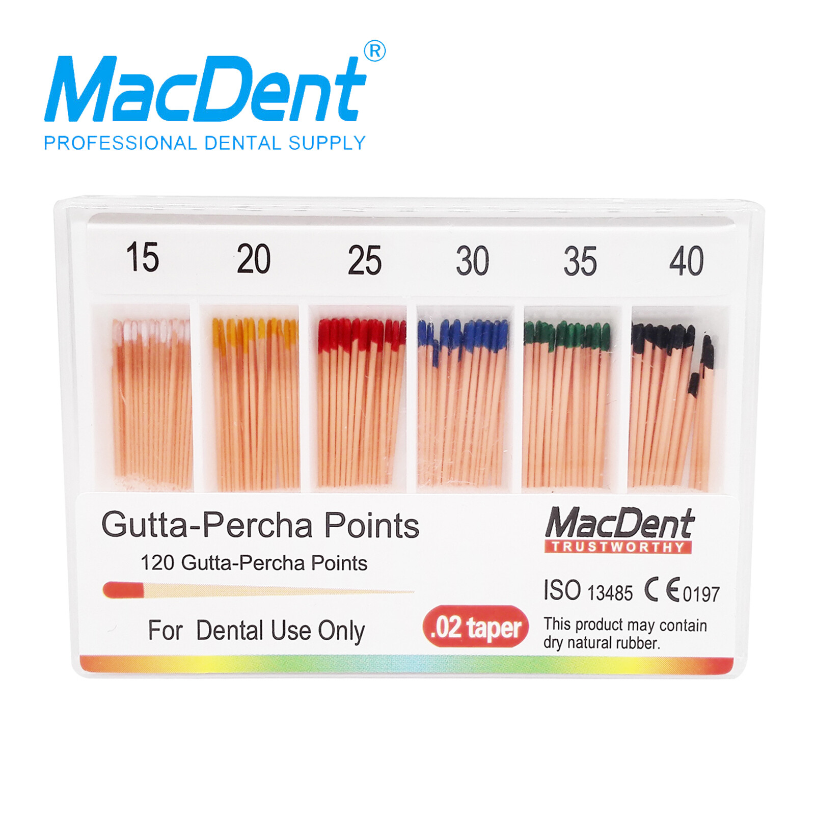 MacDent Dental Gutta Percha Points Absorbent Paper Points Endodontic Root Canal