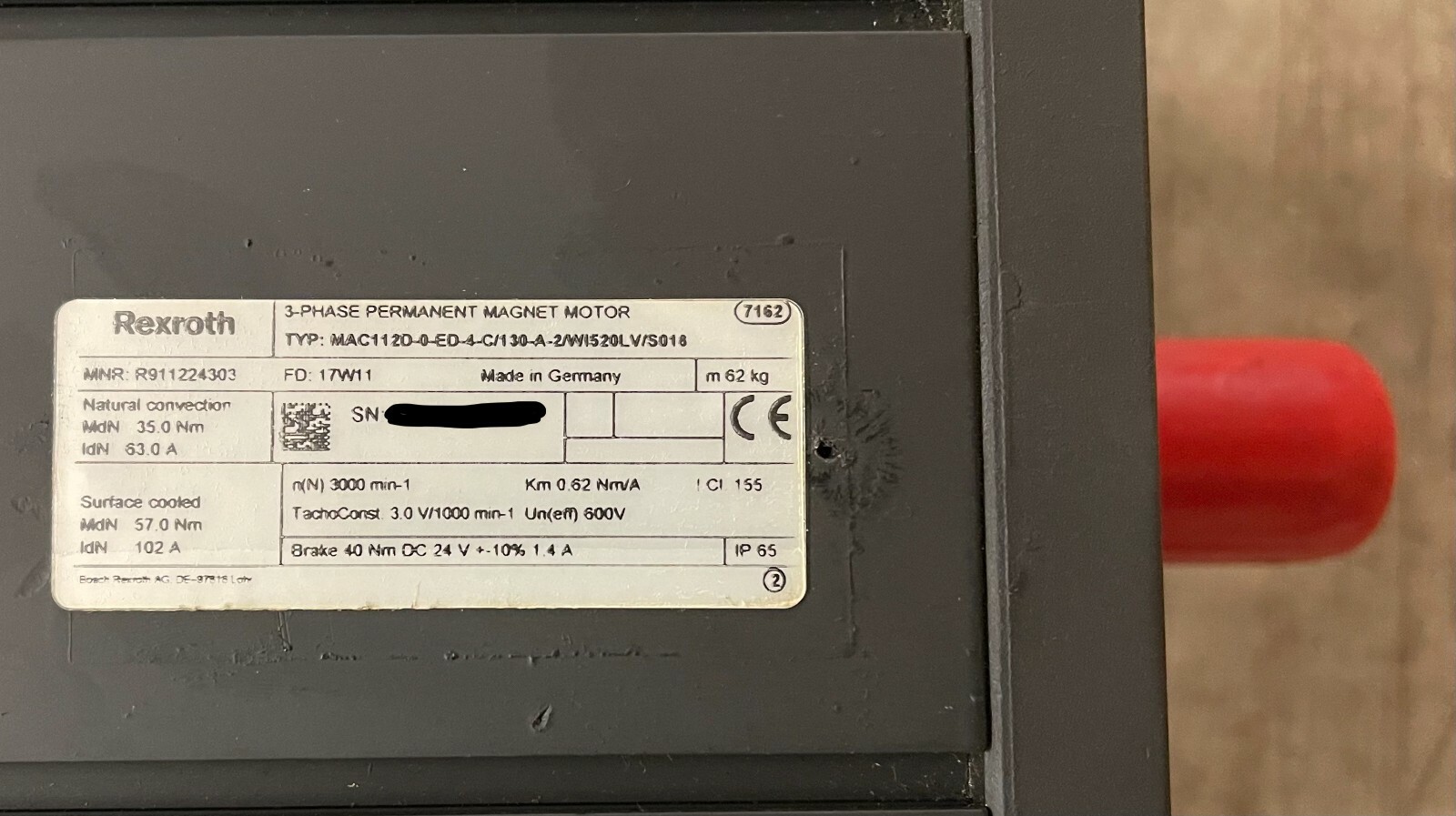 REXROTH MAC112D-0-ED-4-C/130-A-2/W1520LV/S018 MANUFACTURER REFURBISHED Warranty!