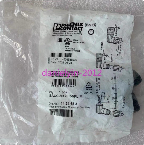 1pcs New Phoenix connector SAC-M12FR-5PL M 1424653 #cv