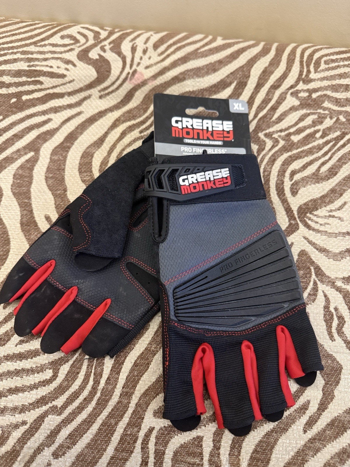GREASE MONKEY 25478 Pro Fingerless All Purpose Work Gloves & Workout Gloves, G