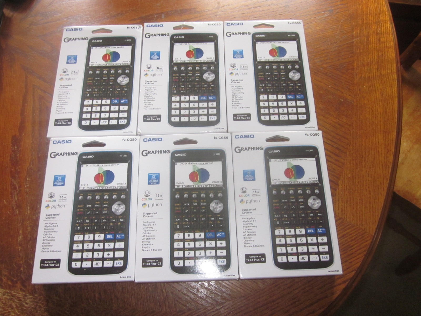 6 Casio FX-CG50 High-Resolution Python 3D Color Graphing Calculator NEW SEALED