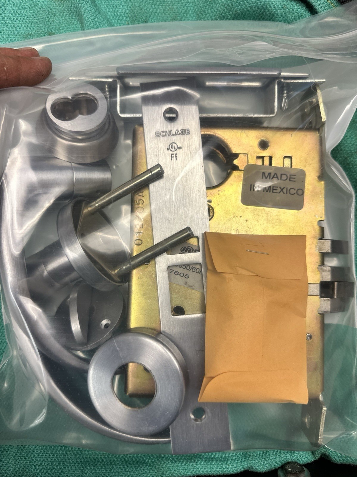 Schlage L9050 Office/Entry Mortise Lock 626 17A Satin Chrome W/standar Cylinder