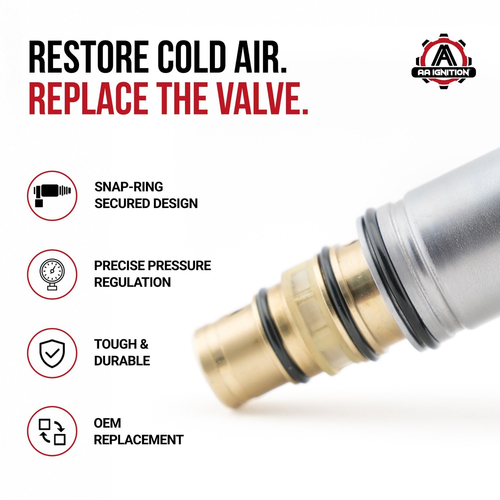 A/C Compressor Control Solenoid Valve for Audi VW – AC Control Valve Replacement