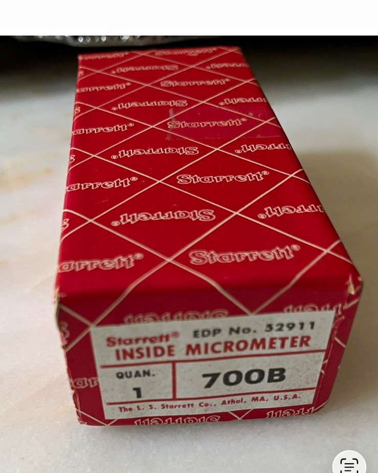Starrett 700B 1-2″ Inside Micrometer Mechanical 0.001″ Resolution w/ Box