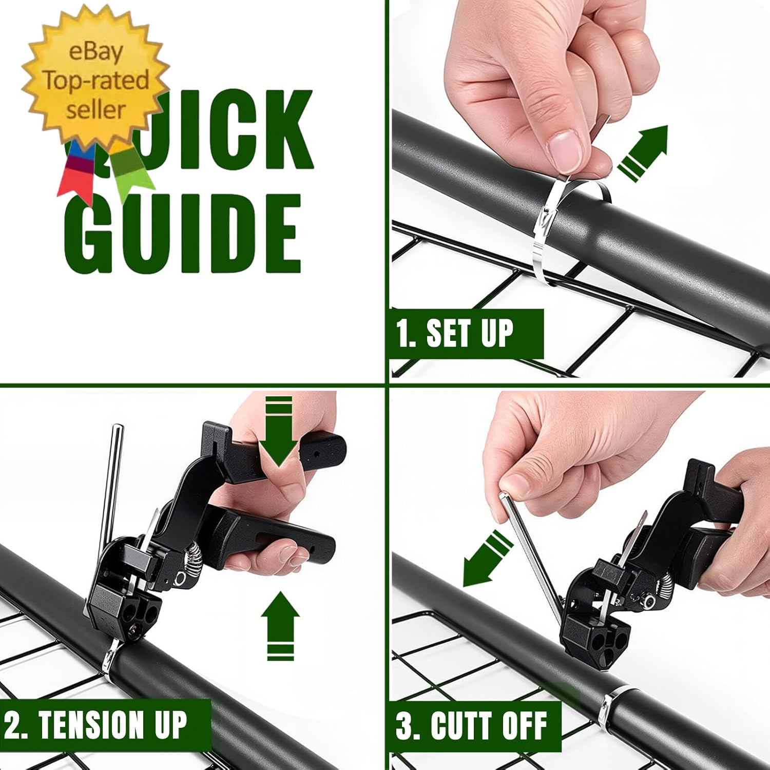 Stainless Steel Cable Tie Kit, 100Pcs 11.8Inch Heavy Duty Metal Zip Ties