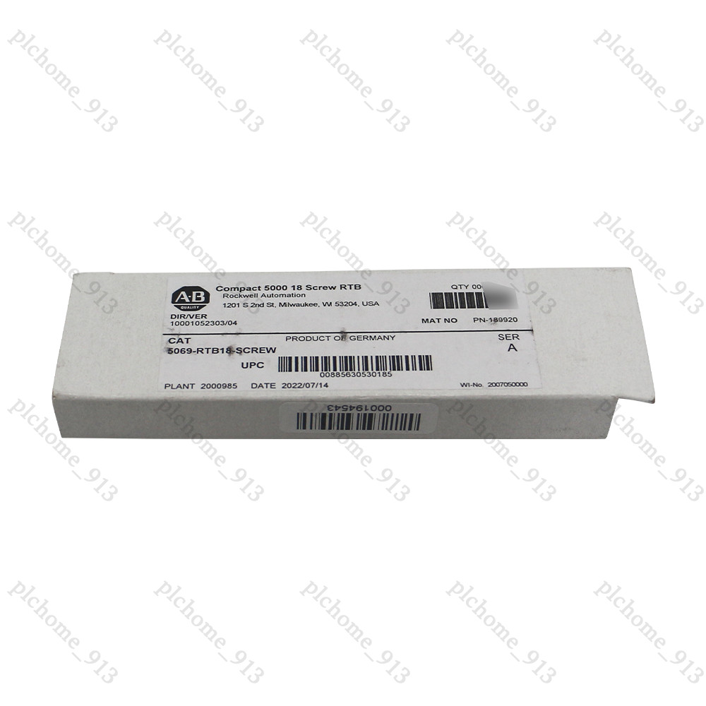 New Allen-Bradley 5069-RTB18-SCREW Compact 5000 18 Screw RTB —via UPS/DHL