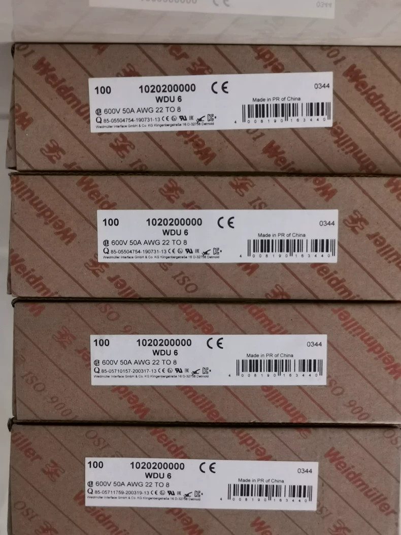 New 100Pcs Weidmuller terminal WDU 6 1020200000 WDU6 Fast delivery