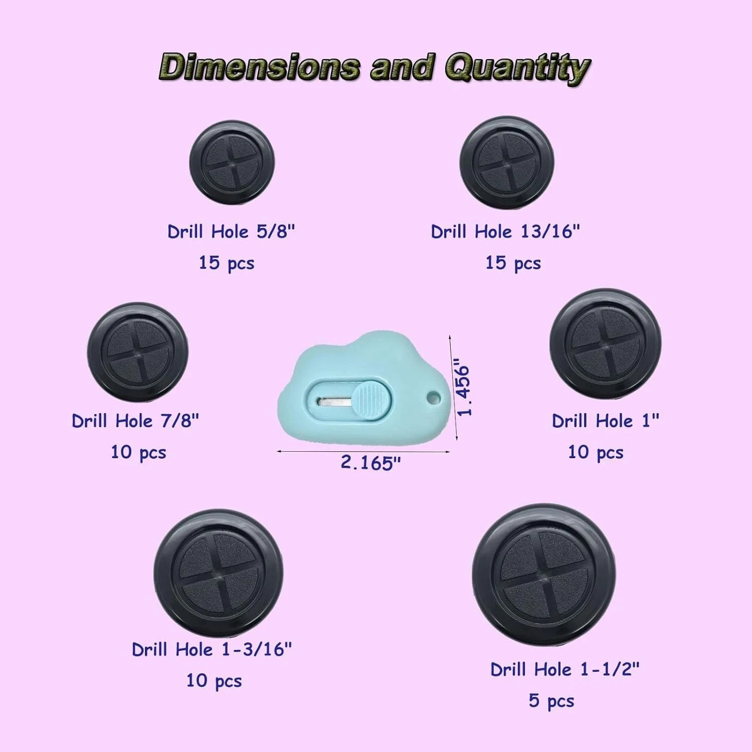 65Pcs Round Rubber Grommets kit 6 Sizes Double Sided Rubber Grommets for Wiring