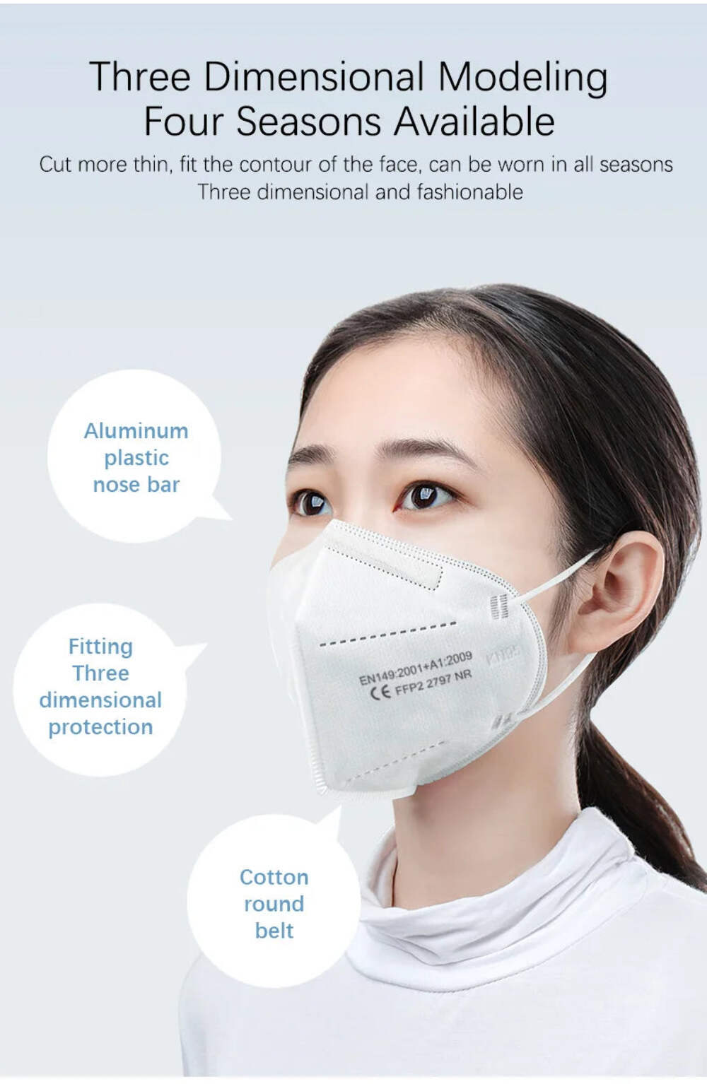 FFP2 KN95 Face Masks 10-200 Pack 5-Layer Filter Adult Protective Masks CE