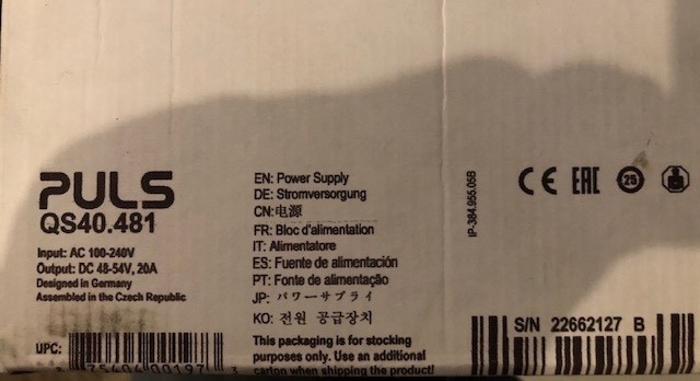 PULS QS40.481 POWER SUPPLY 20A AC 100-240V 48VDC NEW IN BOX! USA STOCK!