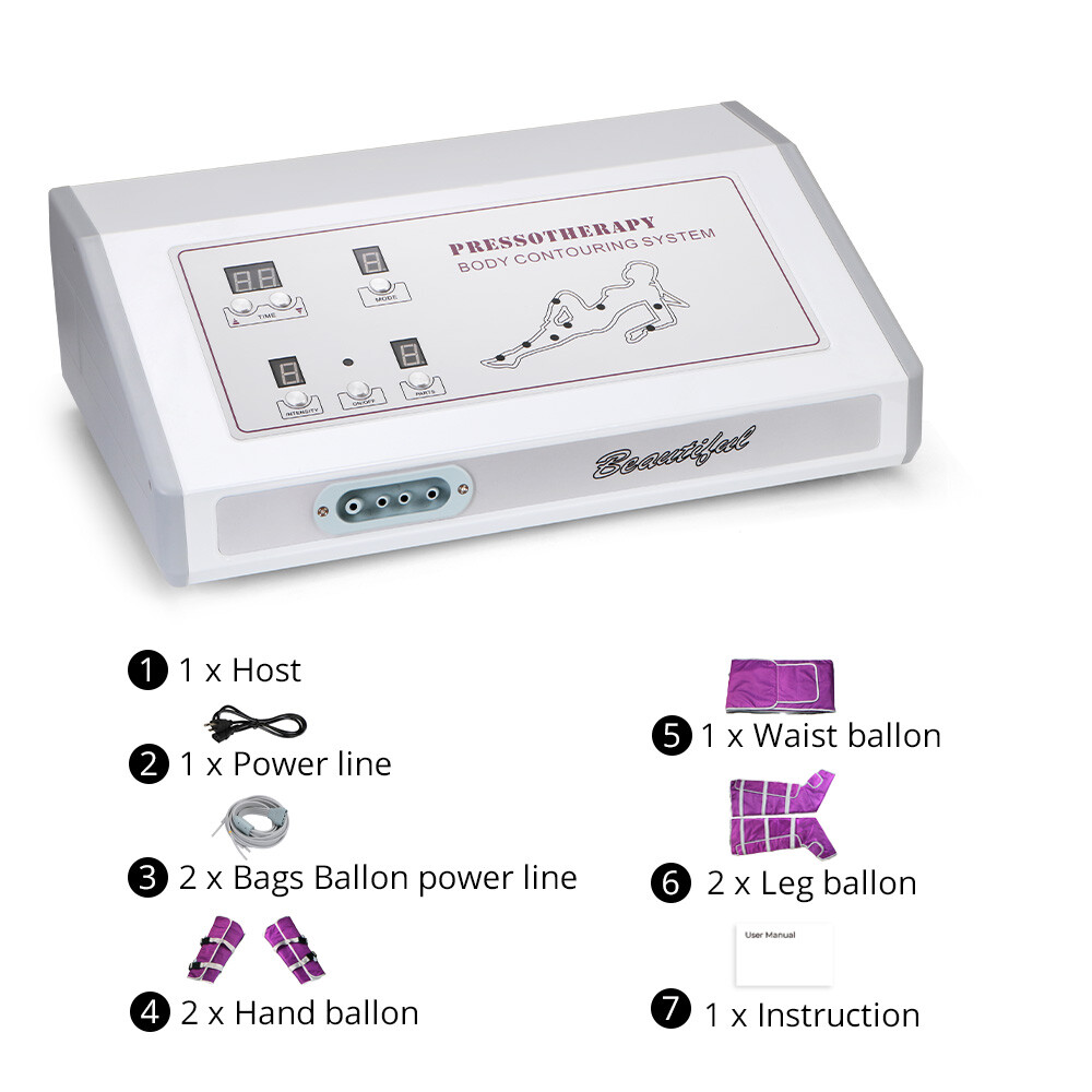 Air Pressure Pressotherapy Lymphatic Drainage Slimming Suit Body Massager Device