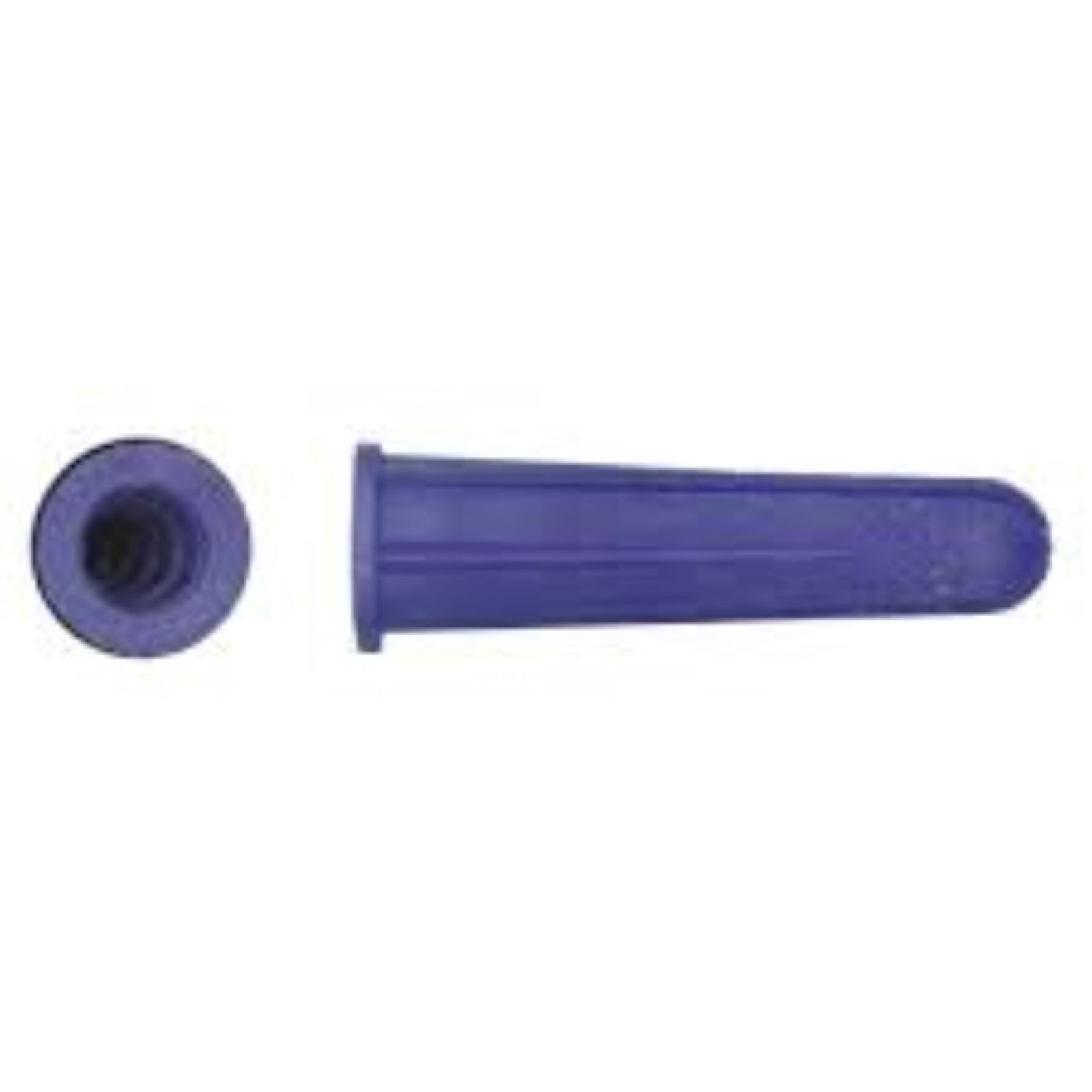 10-12 X 1″ BLUE CONICAL PLASTIC WALL ANCHORS, 2500pcs, Made in USA