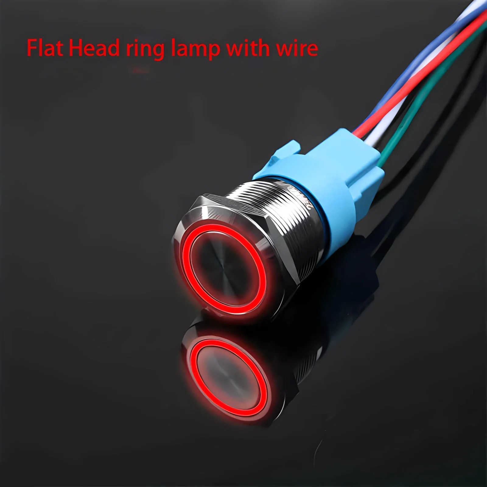 19mm 12V LED ON OFF Push Button Power Switch Latching with Wire Socket Harness