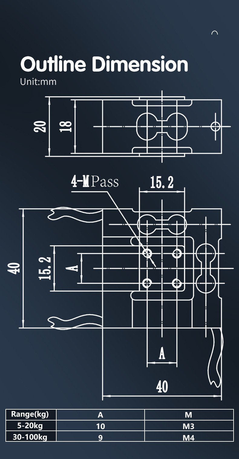 DAYSENSOR Multi-Axis Force Sensor,High Precision Miniature Load Cell Sensor