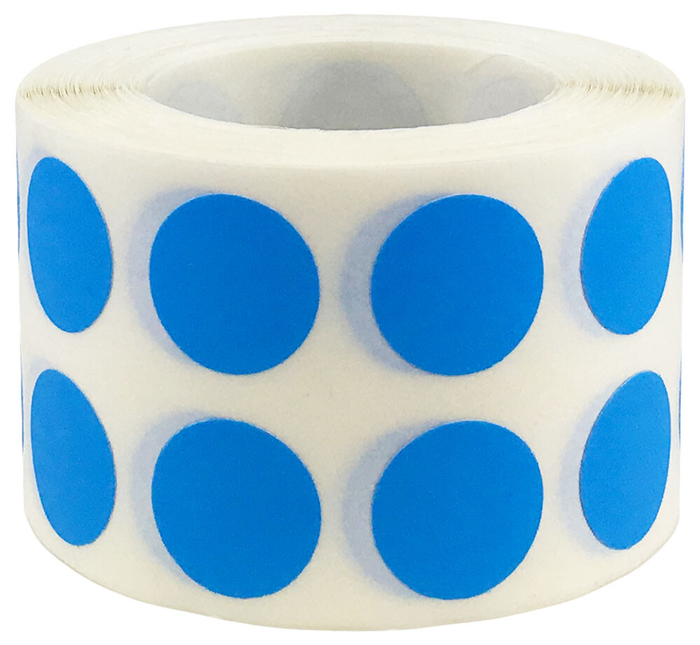 Circle Dot Stickers | 0.5″ Inch Round | 1,000 Pack | Pick One Color