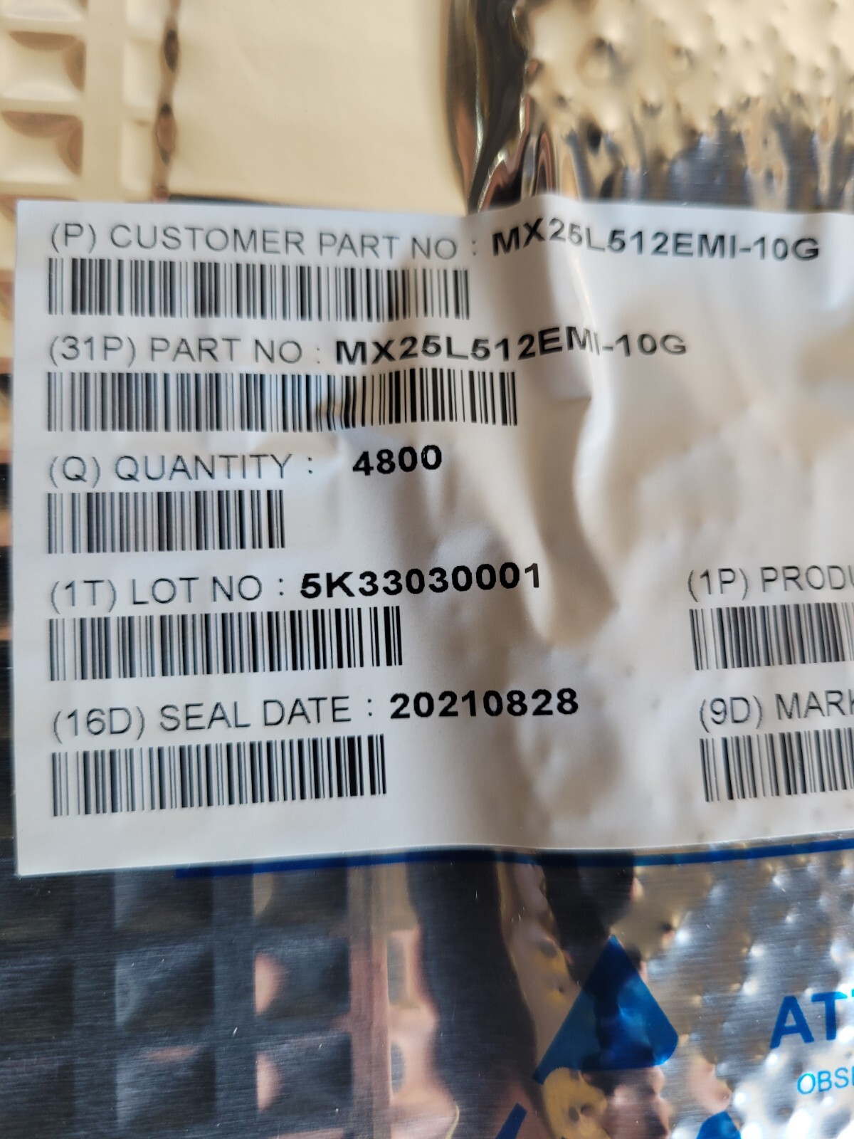 Macronix MX25L512EMI-10G Serial 512k-bit Flash Memory QTY 4800