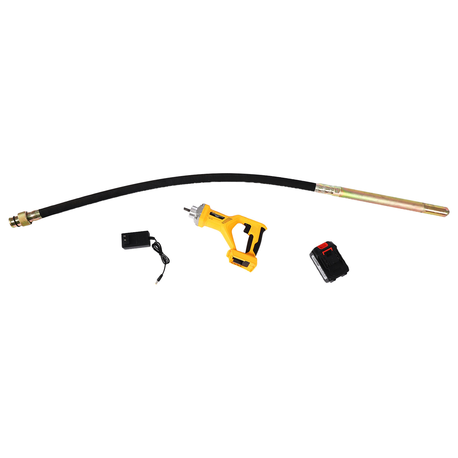 Concrete Vibrating Tool with 4.92ft Shaft, Battery Included, Ergonomic Design