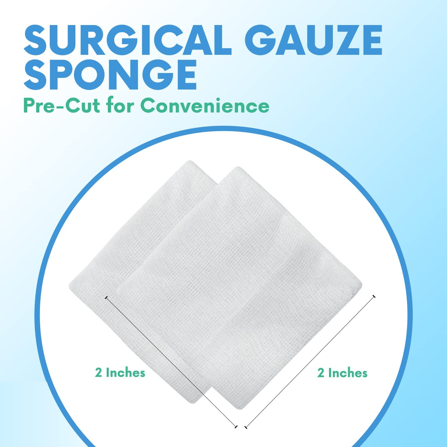 Gauze Pads 2″x2″ 200Pack, 4Ply NonWoven Sponges NonSterile, AllPurpose Denta…