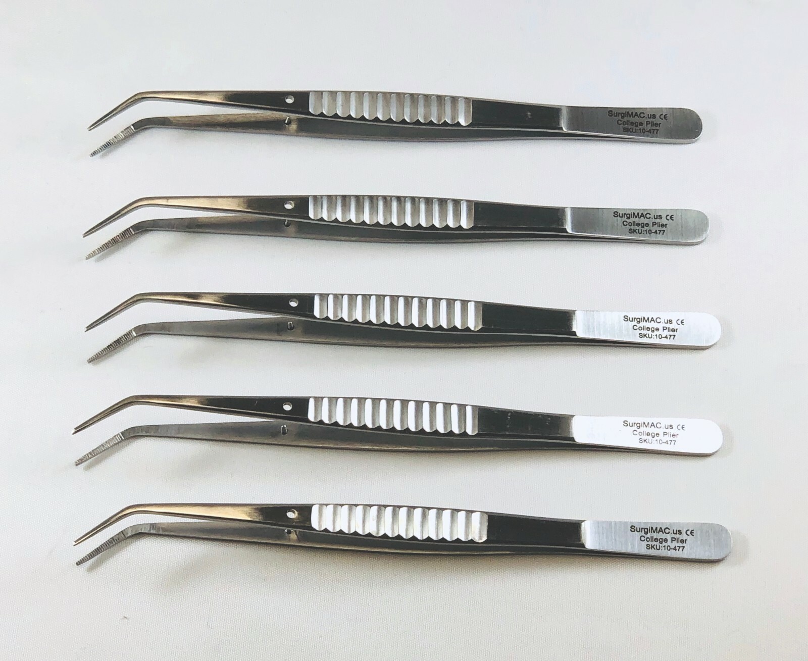 5 Pcs Dental Tweezer / Plier Stainless Steel Dental Surgical Instruments MAC