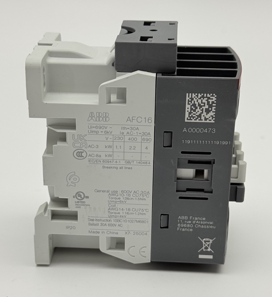 AFC16-04-00-84, ABB CONTACTOR 1SBL171101R8400, 4NC CONT, 110V 50/60HZ