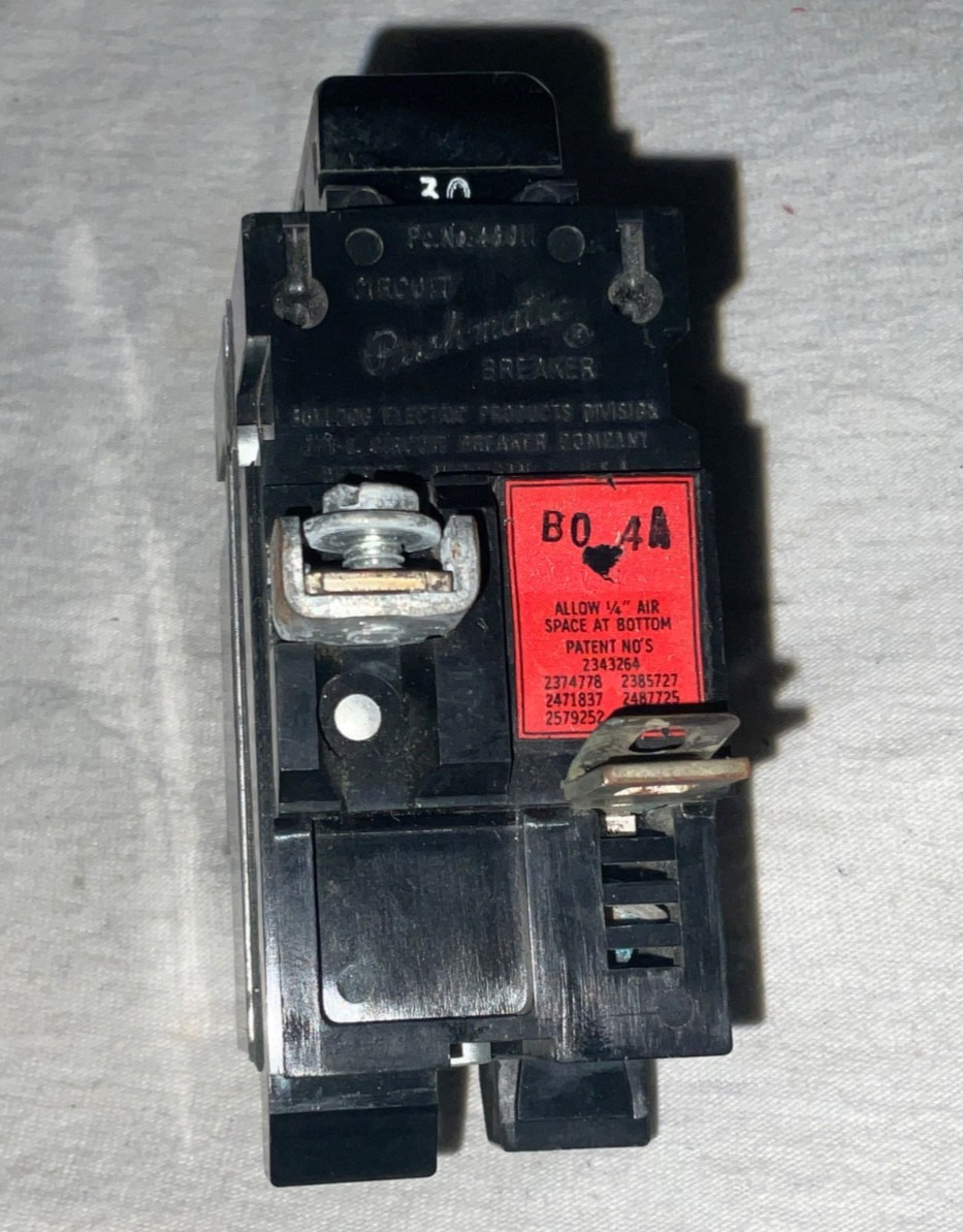 Pushmatic Bulldog 31230 Circuit Breaker 2P 30A 120/240VAC Electrical P230 READ