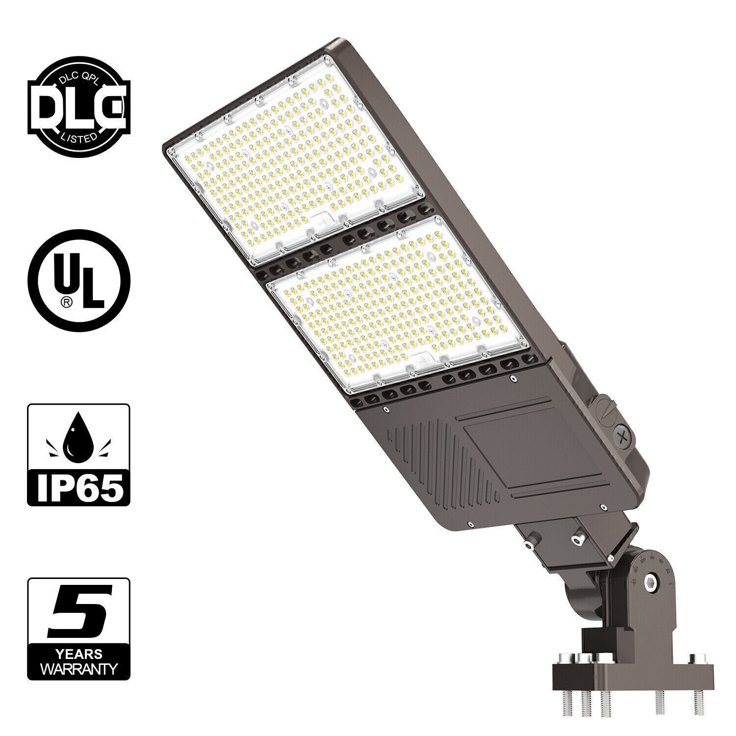 320W LED Parking Lot Pole Light Commercial Shoebox Street Fixtures Dusk to Dawn