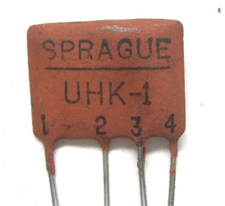 PEC Sprague UHK-1 Capacitor 7 Various Values 4 Pin 0.001 To 0.004uF Vintage
