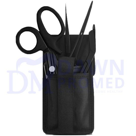 5 Black EMT/ Paramedic Tools Kit Scissors Forceps Shears Penlight with Holster