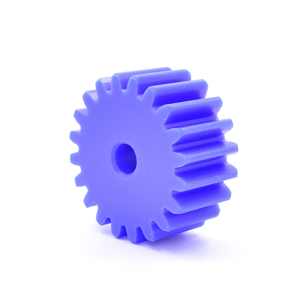 2 Modulus Blue Nylon Spur Gear, Cylinder Flat Gears 12~100 Teeth, 6/8/10mm Bore