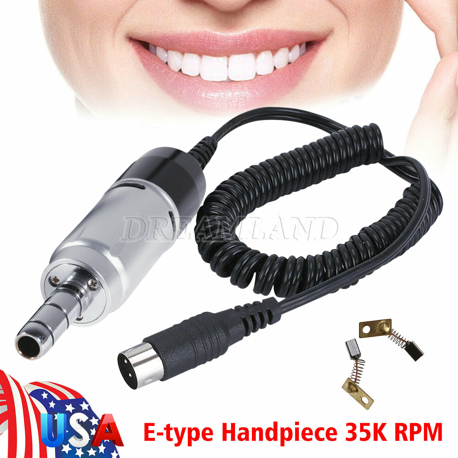 Dental Lab Micromotor Polishing E-Type Connector 35K RPM for Marathon