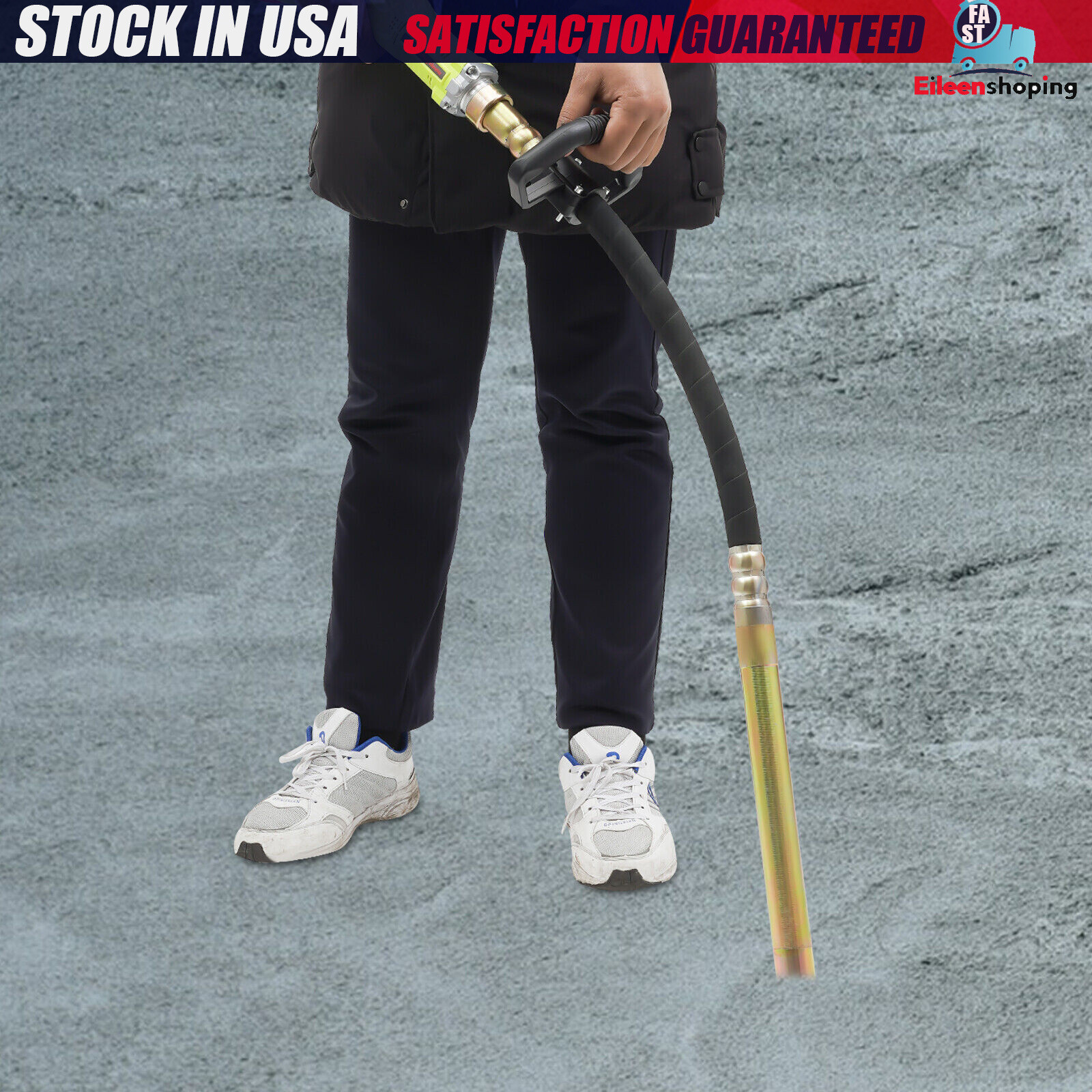 NEW! Cordless Handheld Concrete Vibrator with Battery & Battery Charger 29000rpm