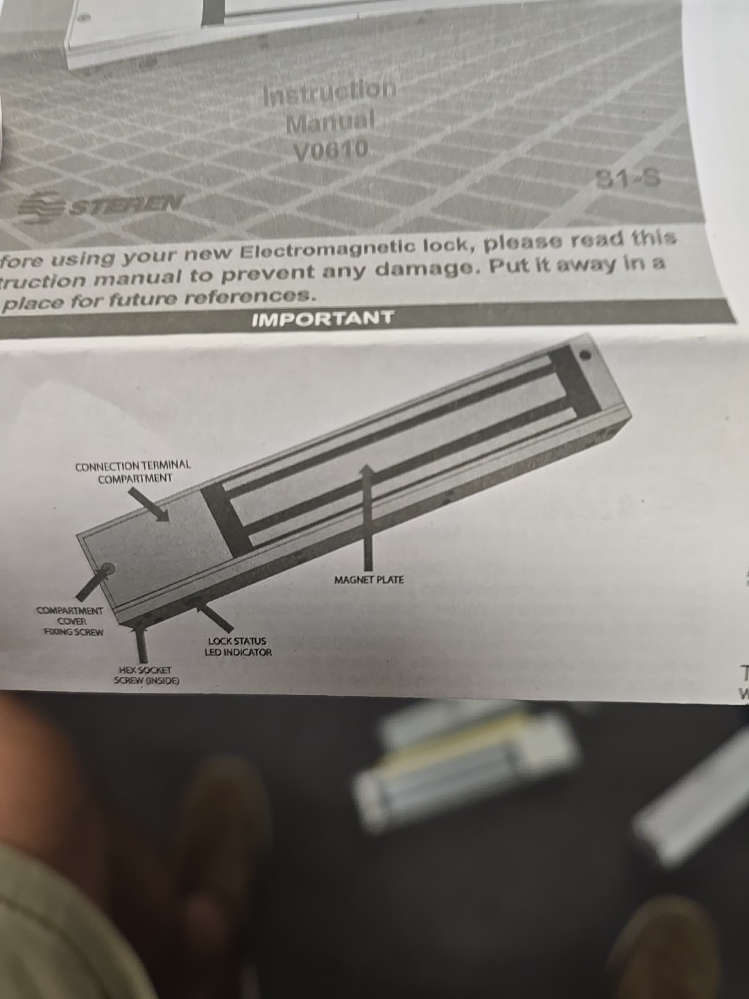 Electromagnetic Lock with 600Pound Holding Force.