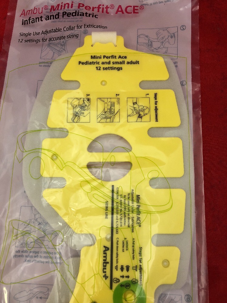 NEW AMBU Mini PERFIT ACE Infant & Pediatric Extrication Collar 000281106 Yellow