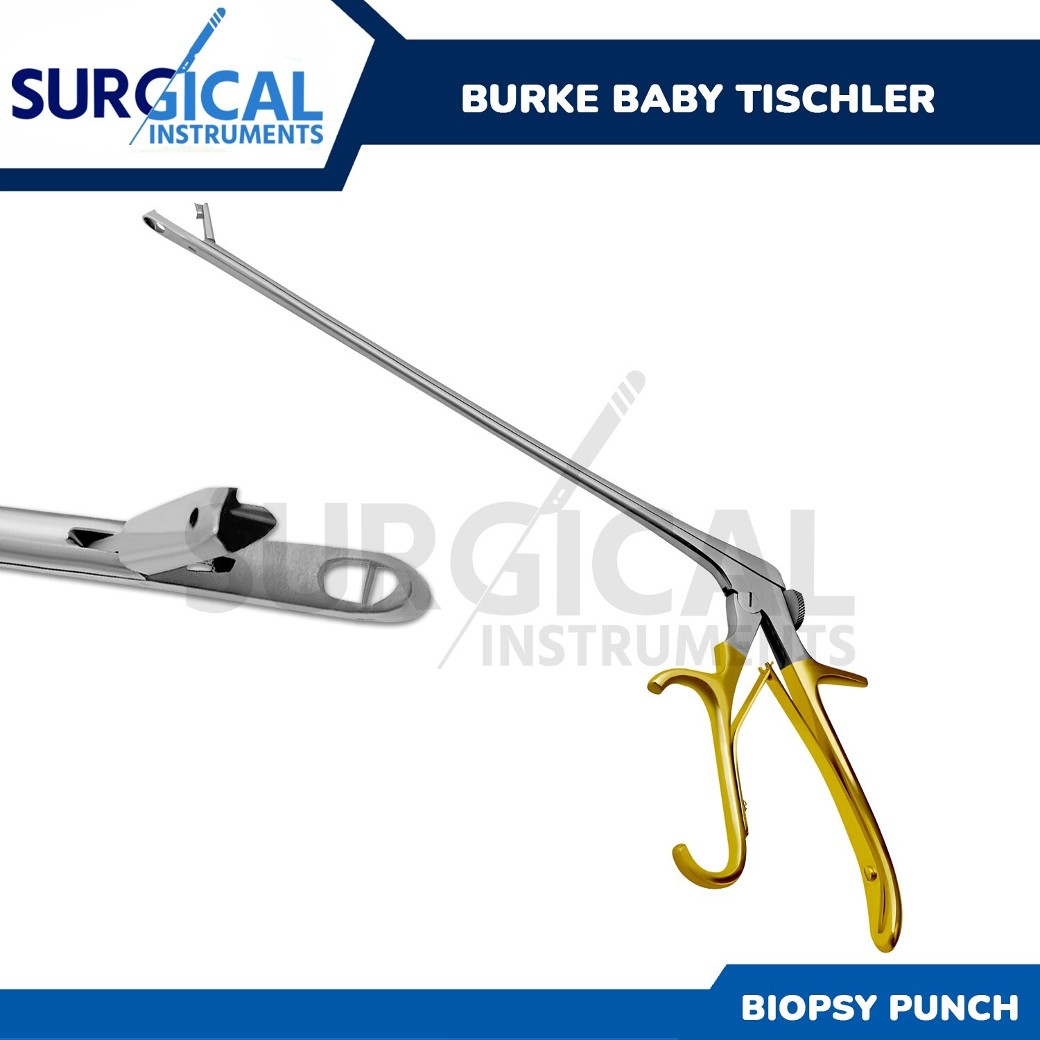 Burke Tischler Biopsy Punch Forceps 9.75″ 5.5mm x 3.25mm Bite OB/GYN German Gr