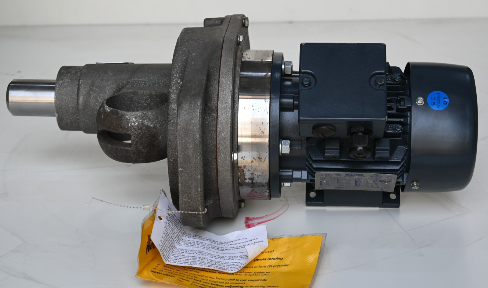 DOVER NEPTUNE JG-2.1 MMAD71G PORTABLE GEAR DRIVE TANK MIXER 290 RPM