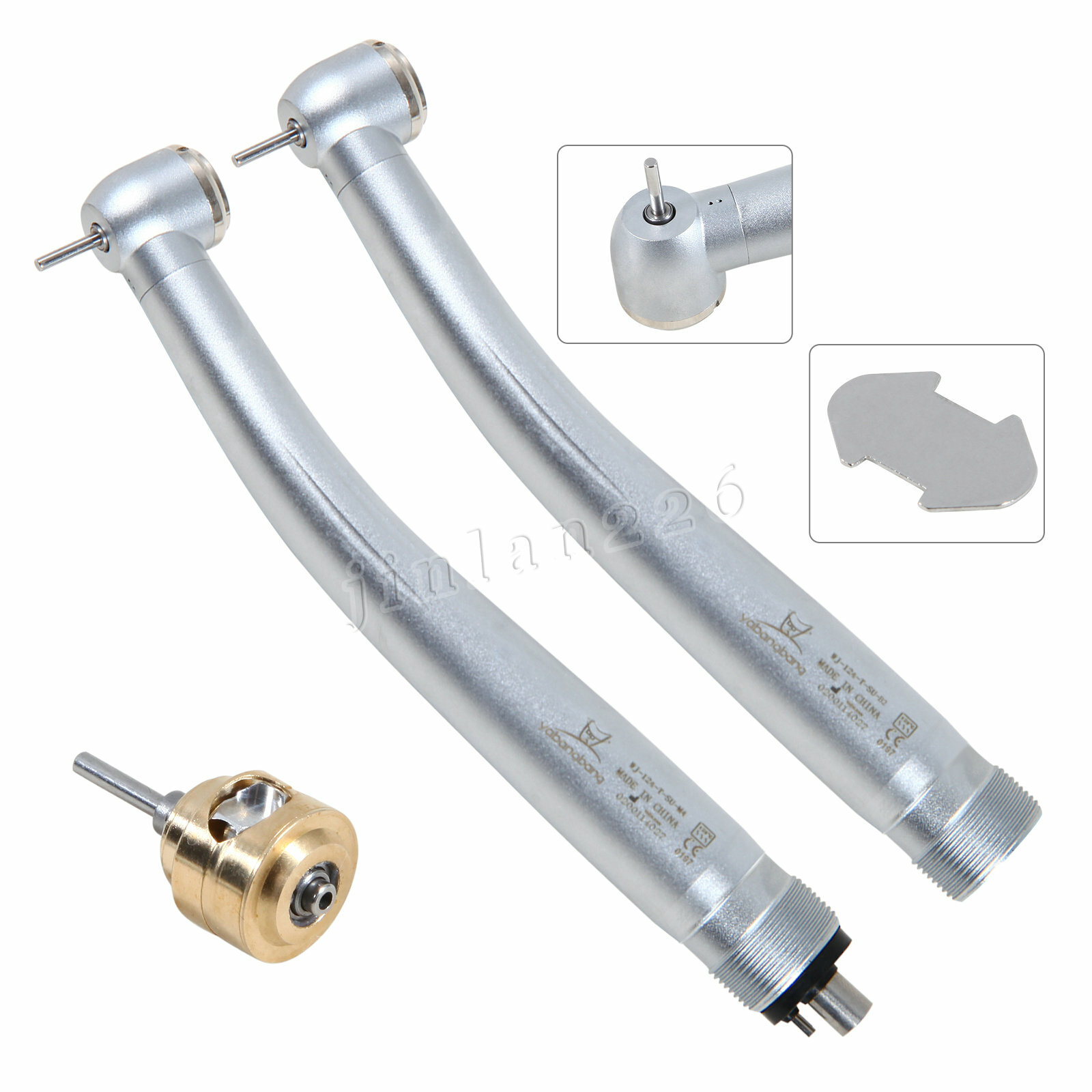Dental High Speed Turbine Handpiece Push Button Big Head 2/4Holes Fit NSK YDA4