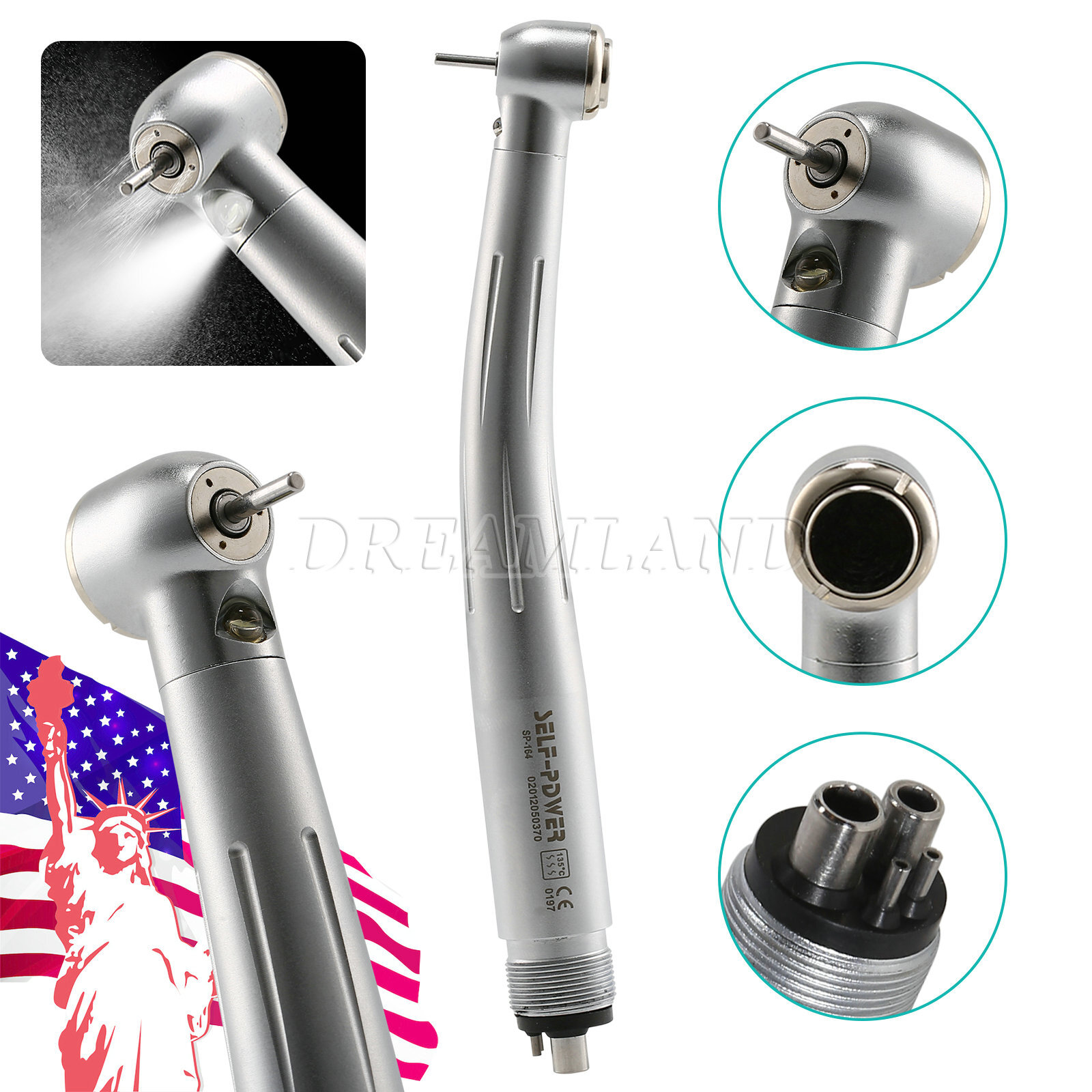 NSK Style Dental (Fiber Optic LED E-generator) High Speed Handpiece 2HOLE/4 Hole